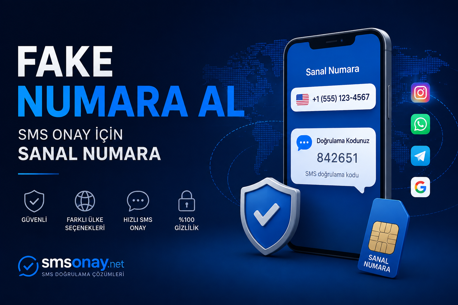 Fake Numara Al – SMS Onay İçin Sanal Numara