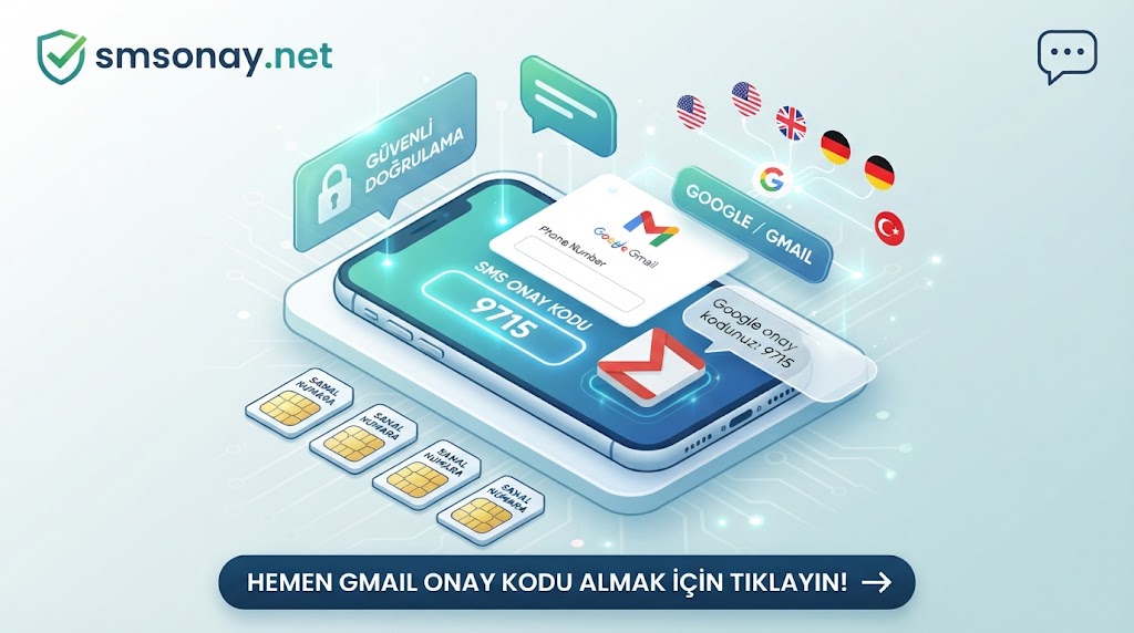 Gmail SMS Onay ve Sanal Numara Alma