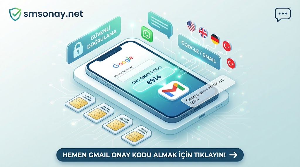 Gmail SMS Onay ve Sanal Numara Alma 2026 | smsonay.net