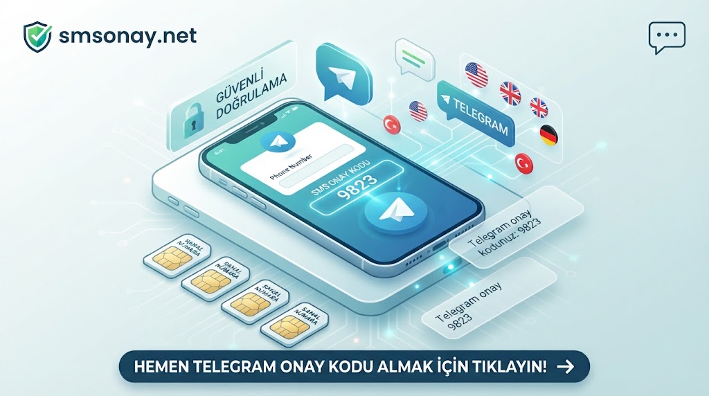 Telegram SMS Onay ve Sanal Numara Alma 2026 | smsonay.net
