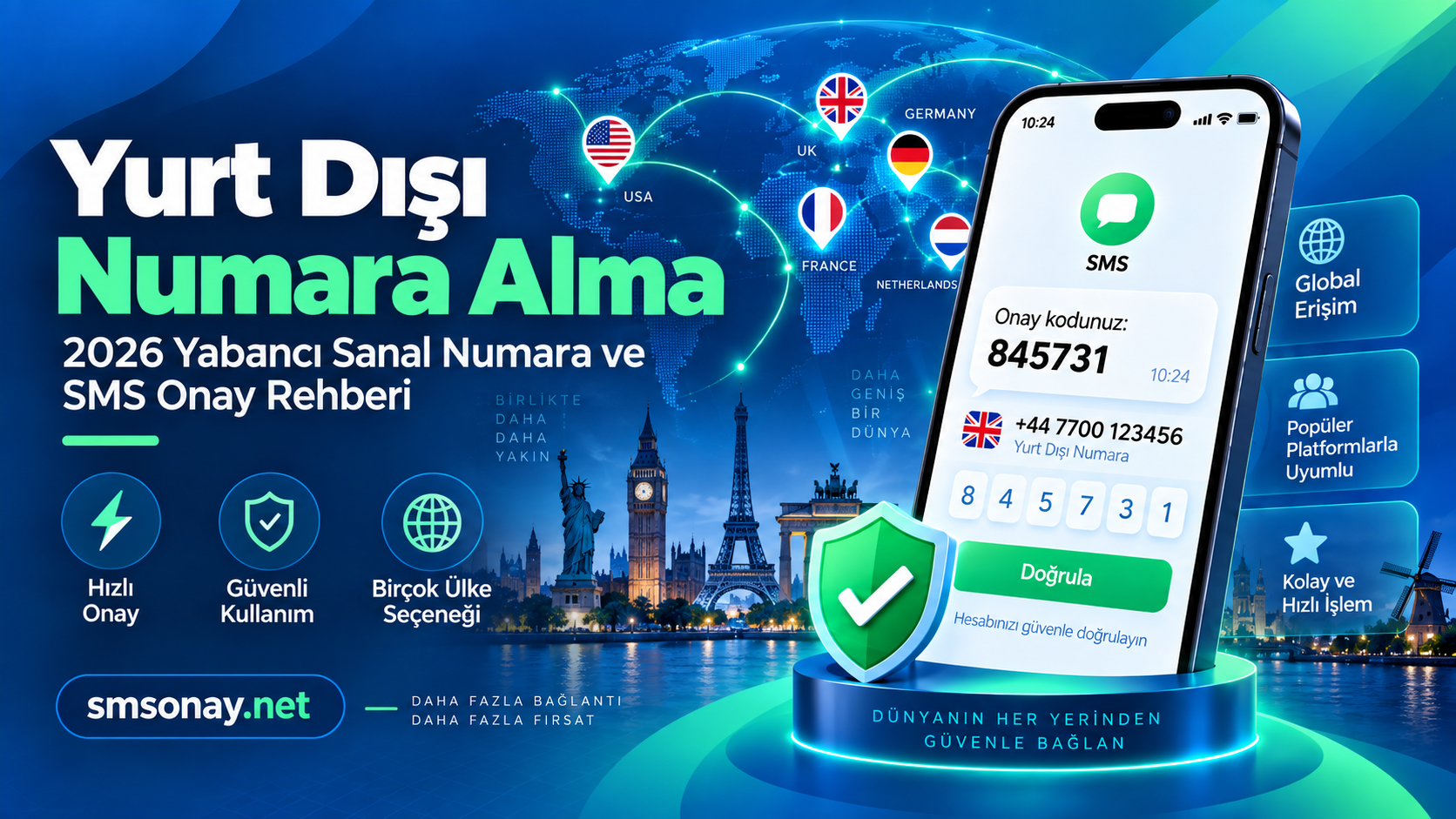 Yurt Dışı Numara Alma ve SMS Onay Rehberi 2026 | smsonay.net