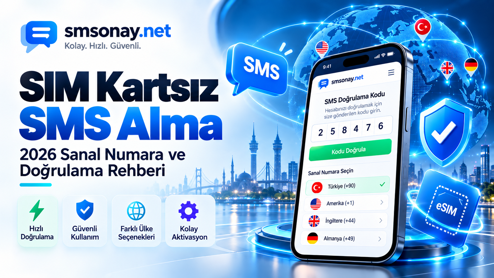 SIM Kartsız SMS Alma ve Sanal Numara 2026 | smsonay.net