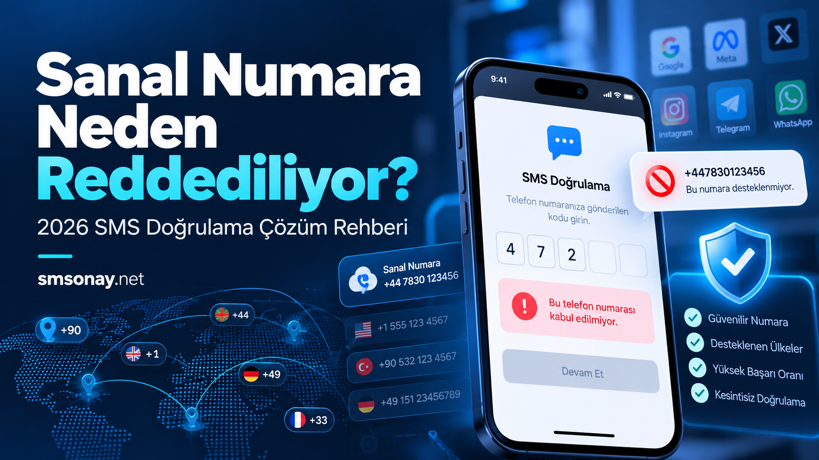 Sanal Numara Neden Reddediliyor? 2026 Çözüm Rehberi | smsonay.net