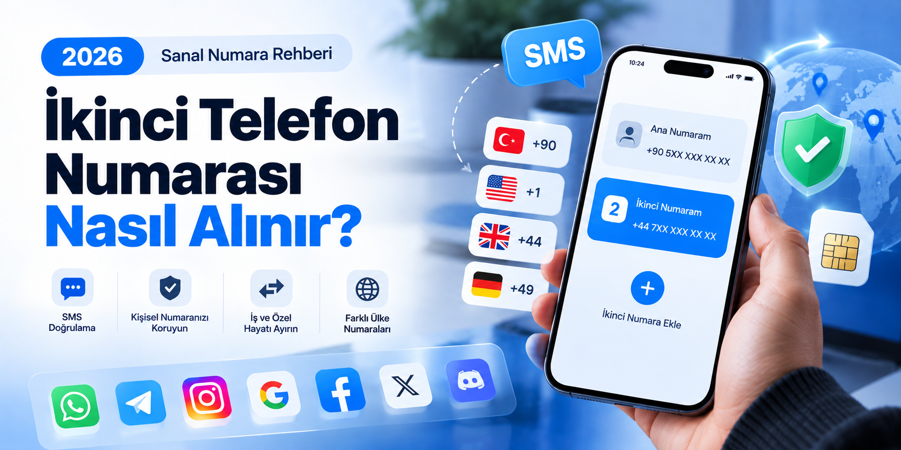 İkinci Telefon Numarası Nasıl Alınır? 2026 | smsonay.net