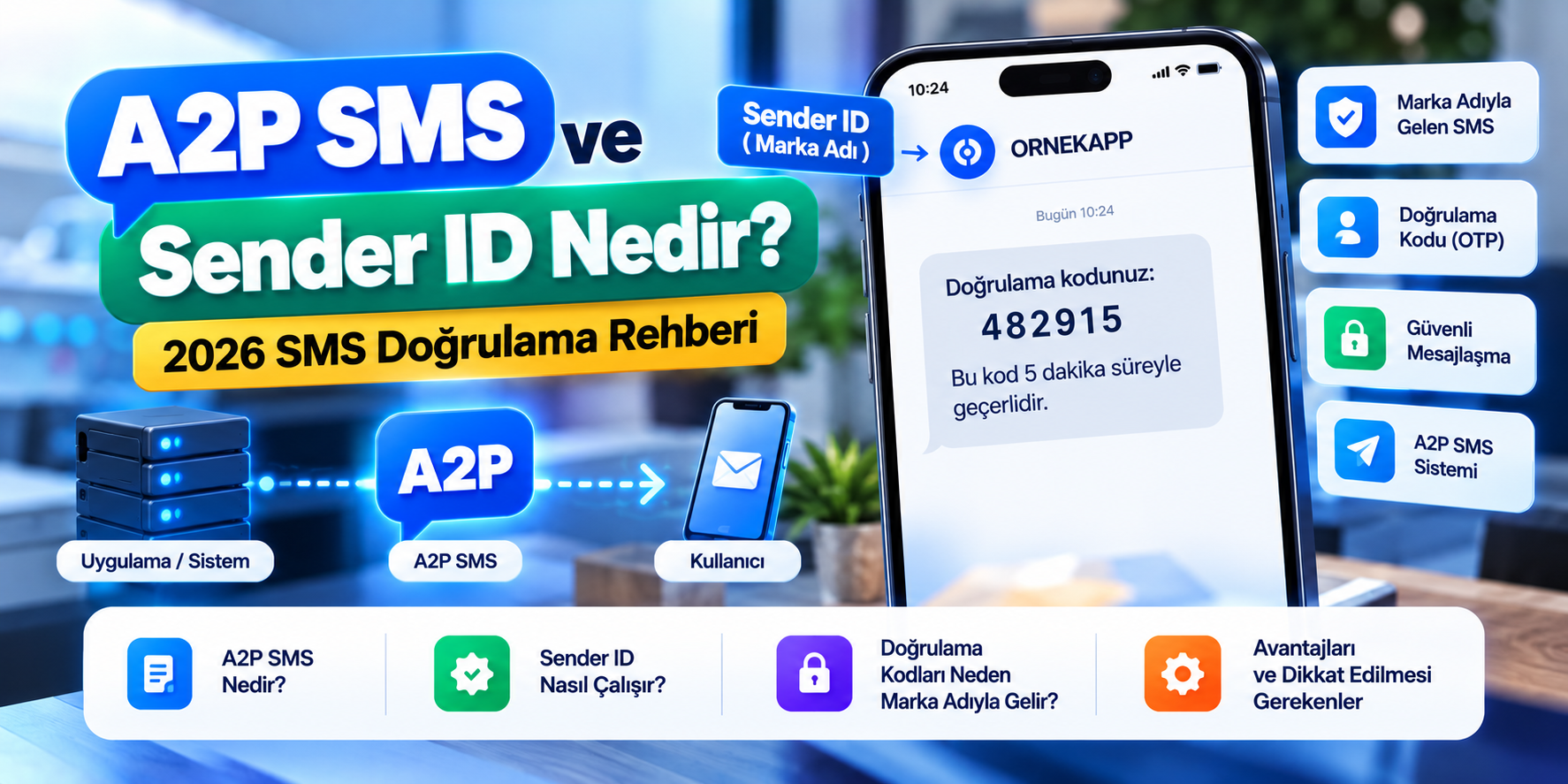 A2P SMS ve Sender ID Nedir? 2026 Rehberi | smsonay.net